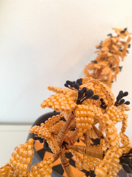 Orange Bonsai Tree Beeds crafted Décor