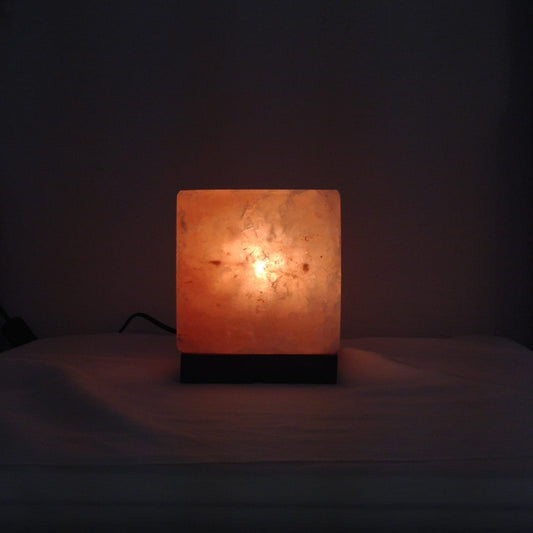 Cube Shaped Pink Salt Lamp (Khewra Mines)