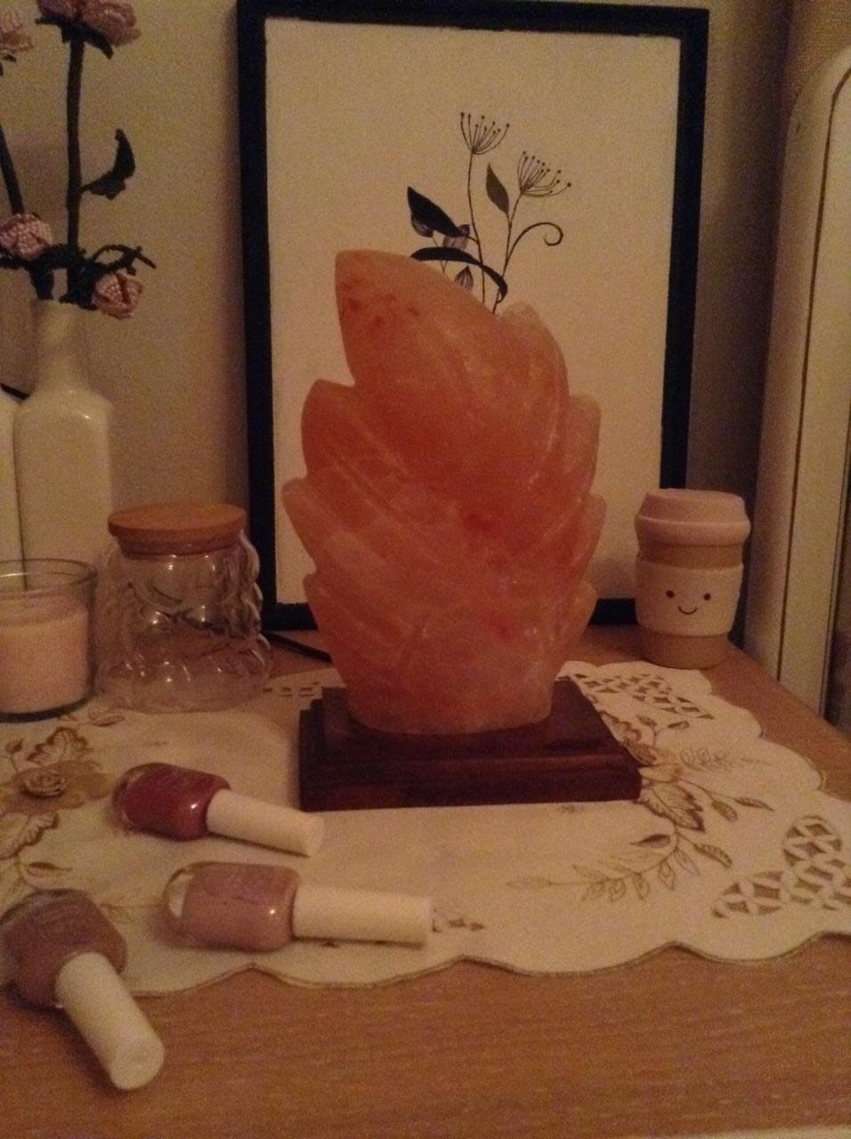 Leaf Crafted Salt Lamp (Khewra Mines)
